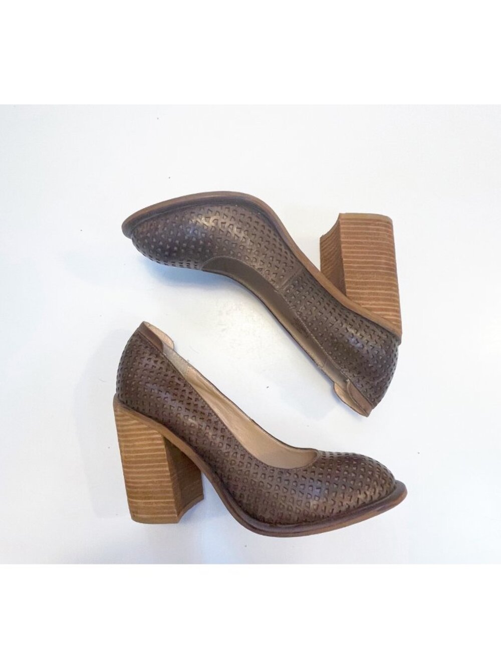 Kelsi Dagger Brooklyn Hall  Brown Leather Pumps, Size 8.5